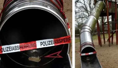 Detonation auf Spielplatz in Gladbeck - Loch in Metallrutsch gesprengt