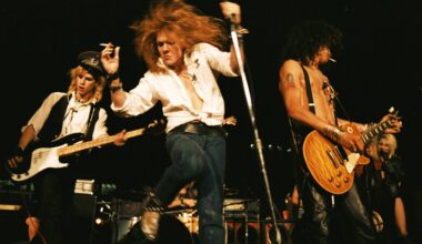 Duff McKagan, Axl Rose and Slash von Guns N‘ Roses 1985 in Los Angeles