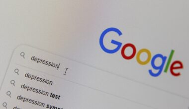 Browserfenster der Suchmaschine Google mit Suchbegriff Depression, Deutschland