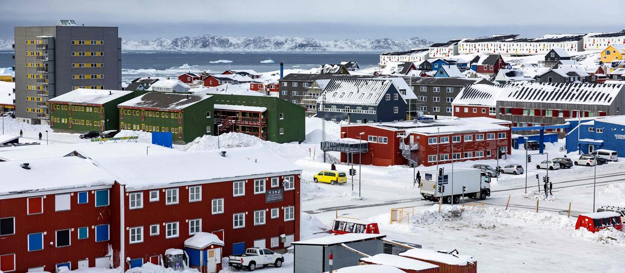 Häuser in Grönlands Hauptstadt Nuuk