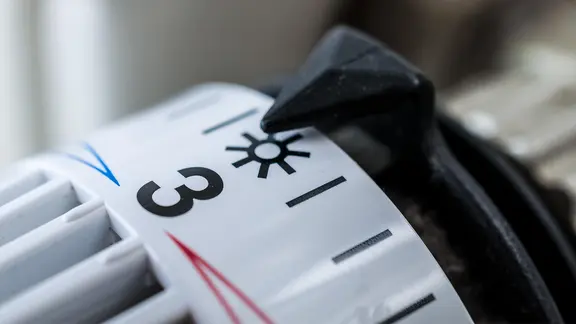 Ein Heizungsthermostat.