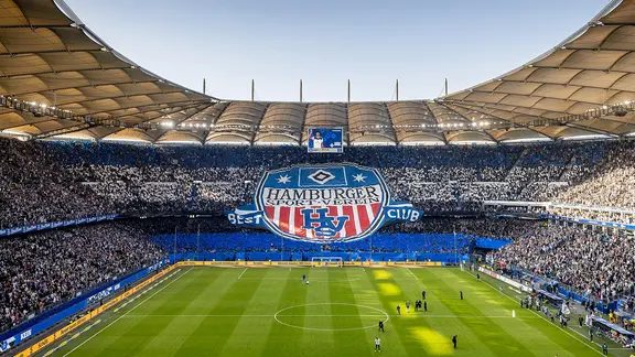 HSV-Choreografie im Volksparkstadion