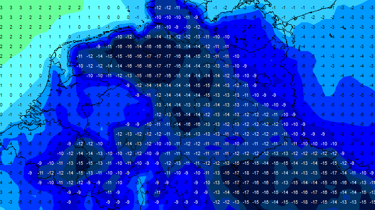 Das Wetter in Deutschland wird eisig: Die Temperaturen fallen am Wochenende landesweit: Die erwarteten Tiefstwerte am Sonntag um 7 Uhr.