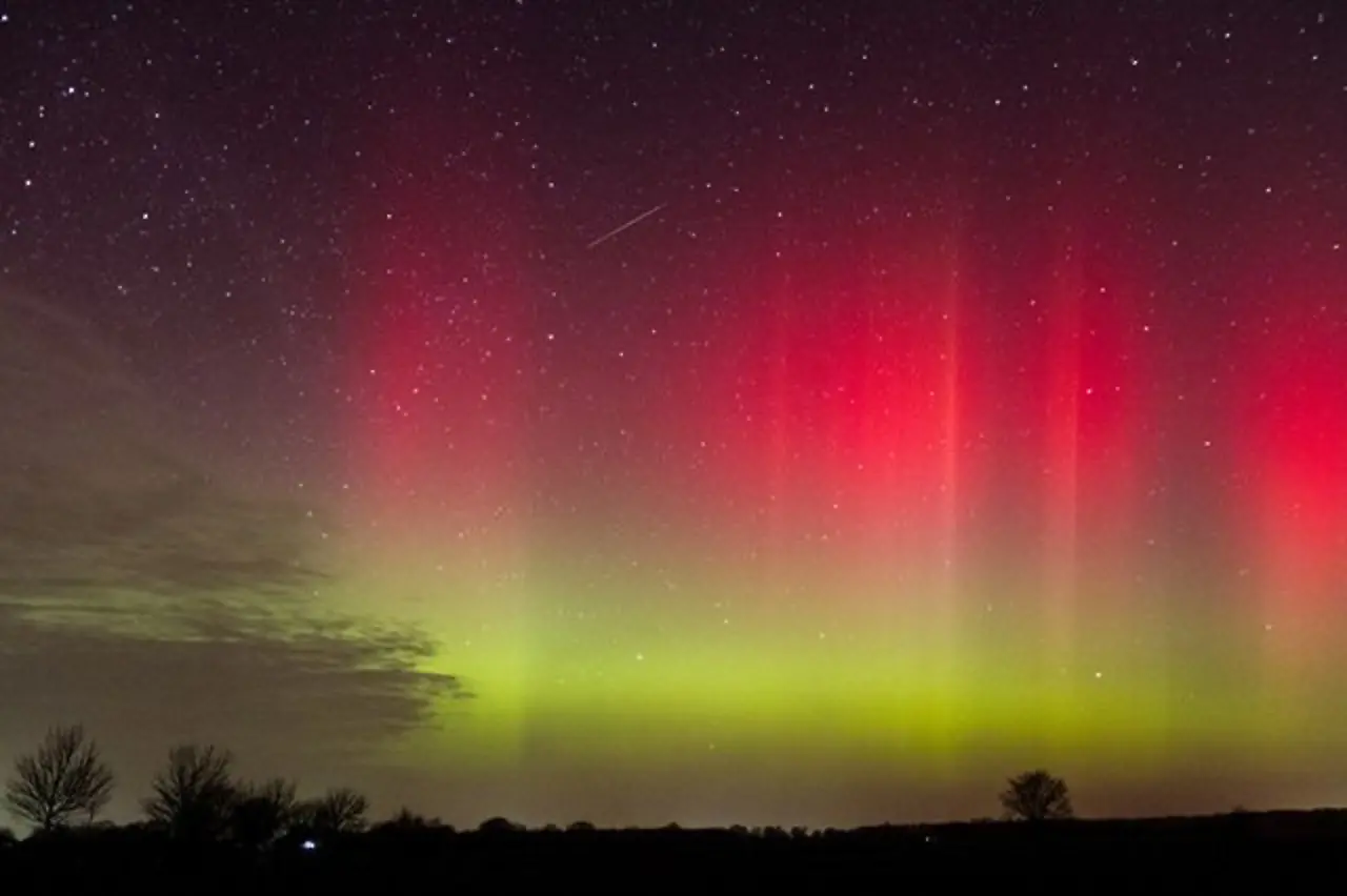 Polarlichter über Hamburg