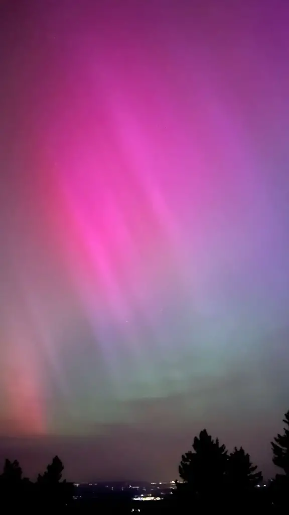 Polarlichter über Hamburg