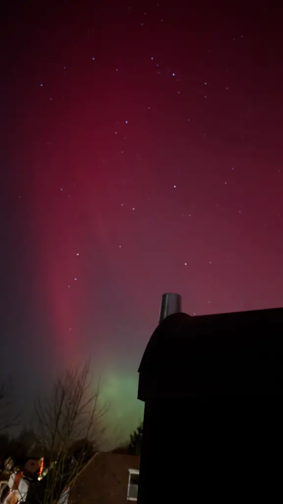 Polarlichter über Hamburg