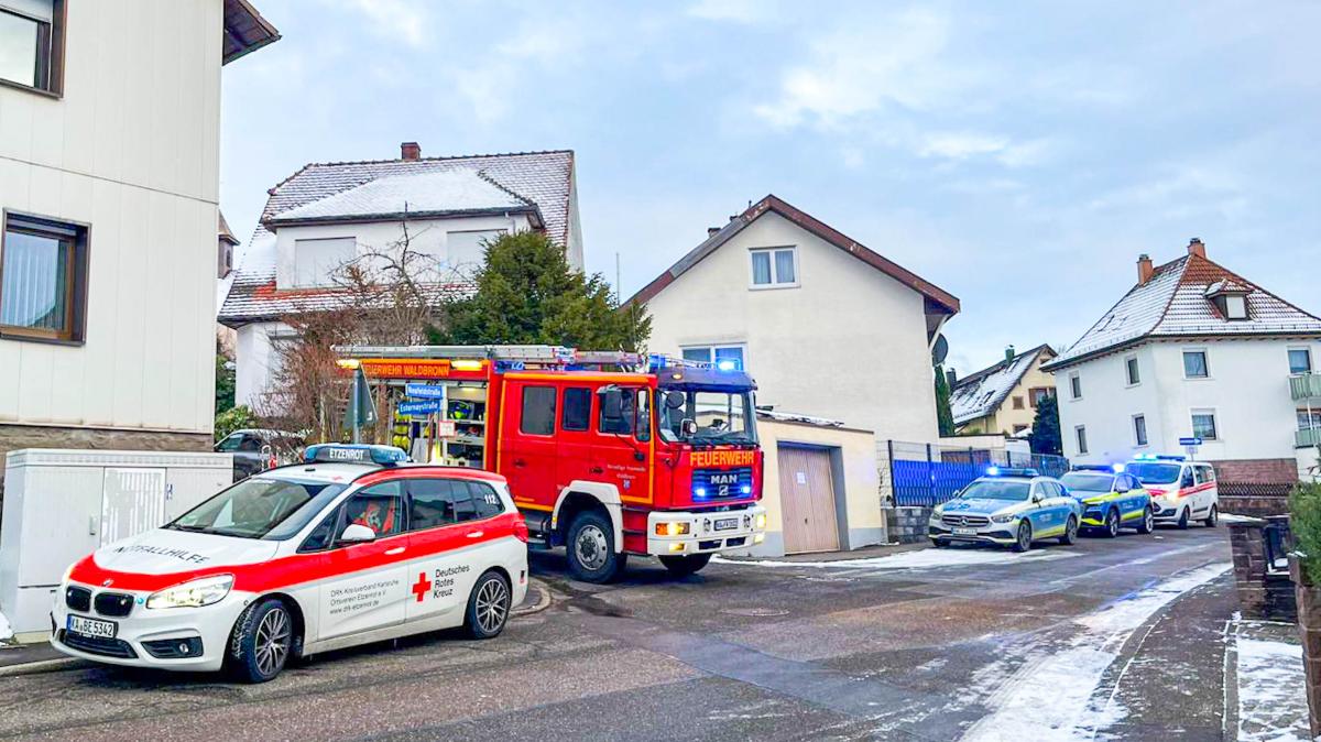 Küchenbrand in Waldbronn löst Feuerwehreinsatz und Rettungsmaßnahmen aus