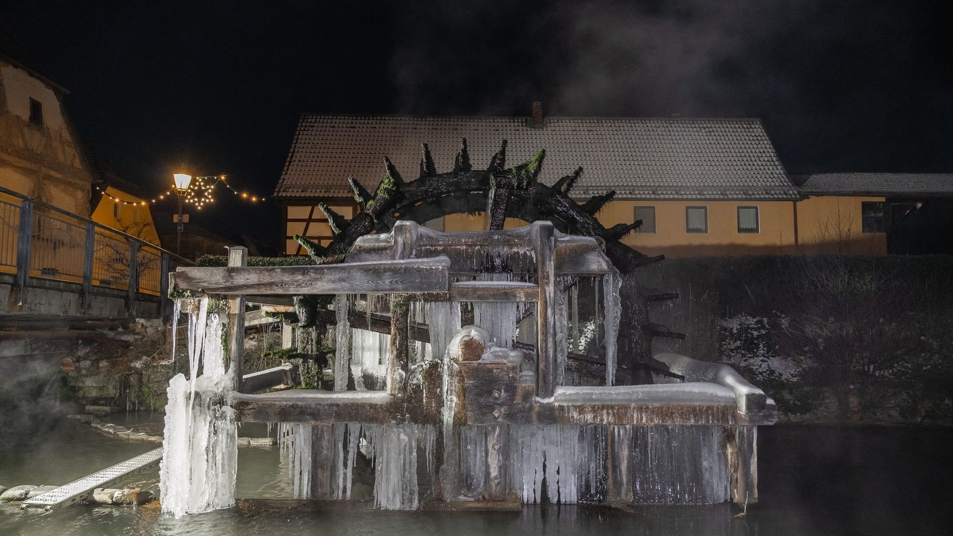 Frostige Nacht in Ebermannstadt