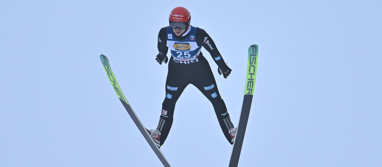 Karl Geiger in Aktion | dpa Karl Geiger in Aktion