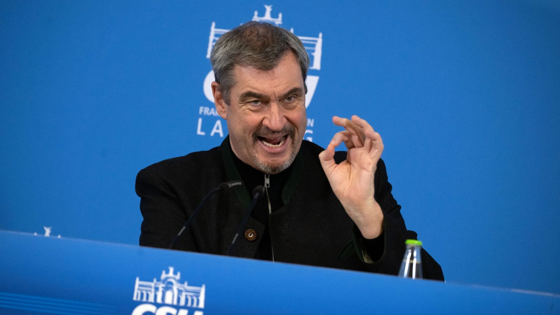 Markus Söder (CSU), Ministerpräsident von Bayern, spricht bei einer Pressekonferenz anlässlich der CSU-Winterklausur in Kloster Banz.