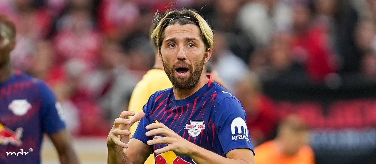 Kevin Kampl (44, RBL) reagierend