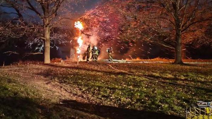 Bäume und Mülltonnen brennen: Zündler im Stuttgarter Naturschutzgebiet: Feuerwehr nach Silvester gefordert