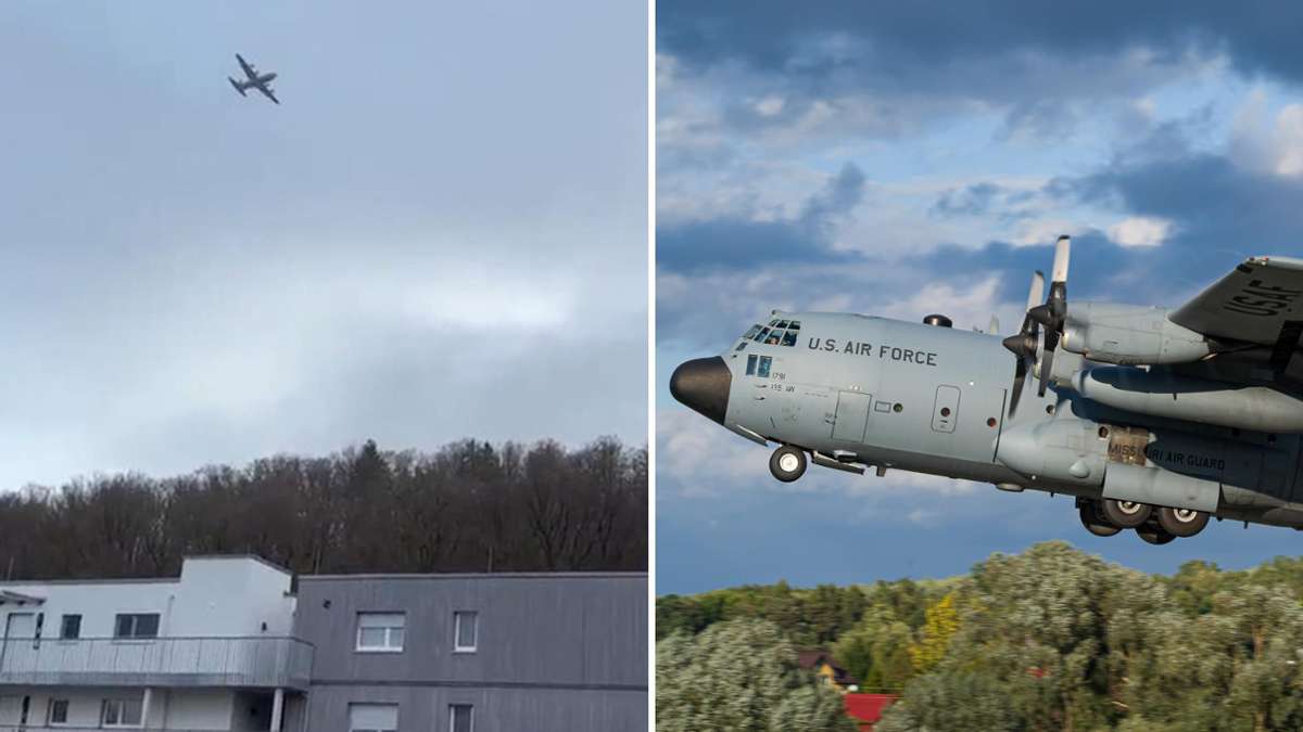 Mindestflughöhe unterschritten: Militärmaschine fliegt tief über Stuttgart – technische Störung möglich