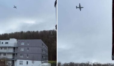 Technische Störung?: Video zeigt Militärmaschine im Tiefflug über Stuttgart