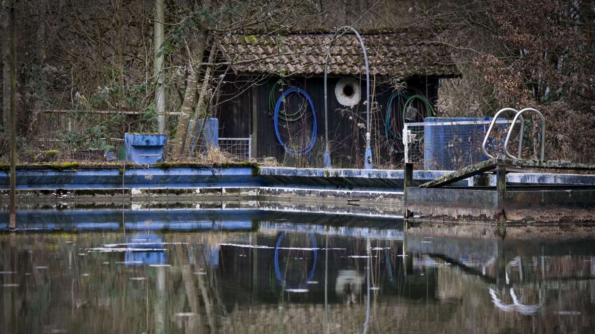 Lost Place in Gerlingen: Verwunschener Ort: Ein fast vergessenes Freibad mitten im Wald