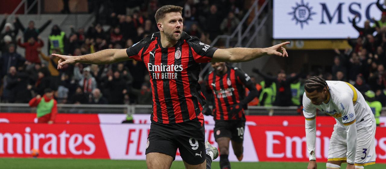 Mailands Füllkrug bejubelt seinen Treffer zum 1:0 für AC Mailand | IMAGO / LaPresse Mailands Füllkrug bejubelt seinen Treffer zum 1:0 für AC Mailand