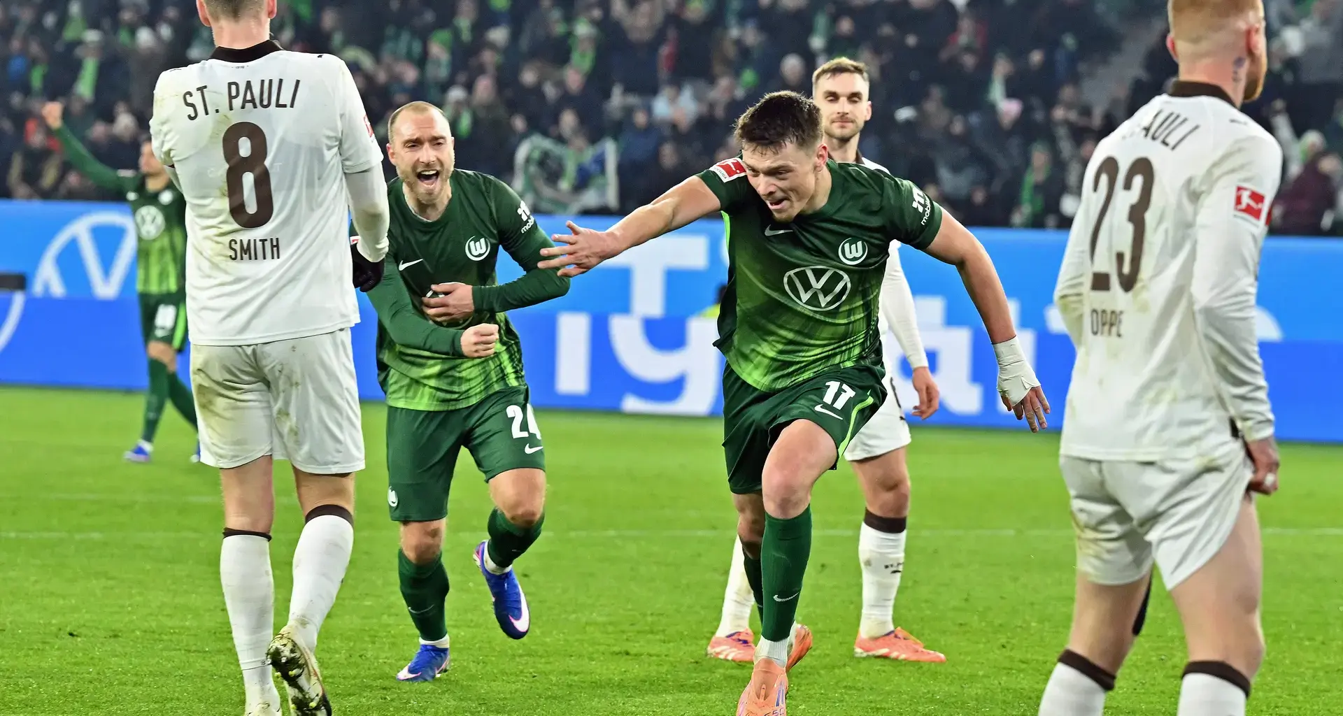 Pejcinovic trifft spät: Wolfsburg schlägt St. Pauli