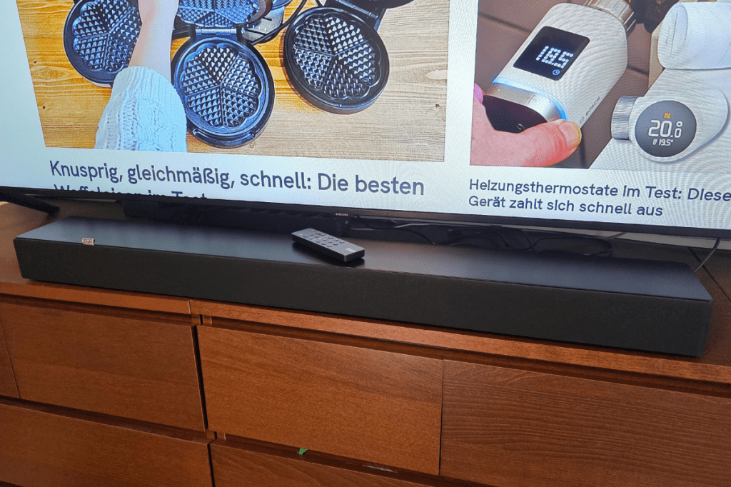 Nubert Nupro Soundbar in der Nutung