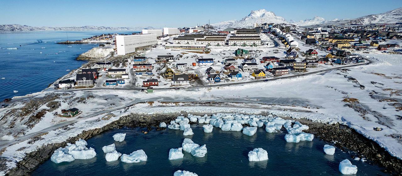 Blick auf die Stadt Nuuk.