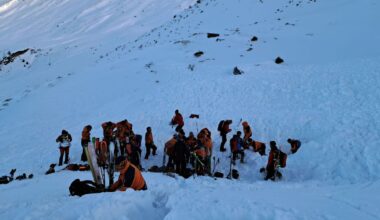 Rettungskräfte waren nach einem Lawinenabgang am Finsterkopf im Einsatz