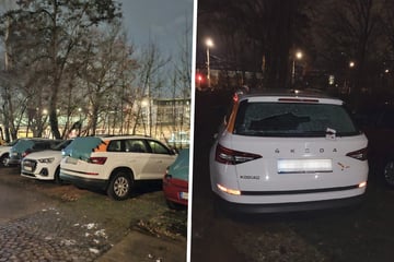 Dresden: Ähnlicher Schaden bei allen Wagen: 24 demolierte Autos in Dresden!