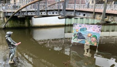 Skulptur mit Pistorius-Bild und Penis in Osnabrück verunstaltet