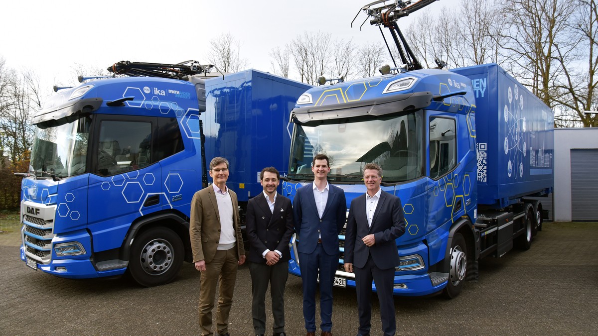 RWTH Aachen testet erfolgreich dynamisches Laden von E-Lkw
