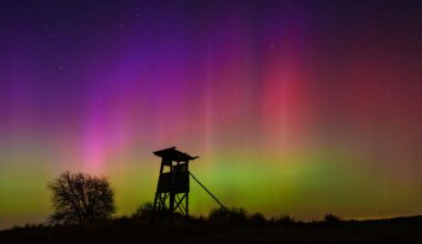 Polar-Lichter machen den Himmel in Deutschland bunt