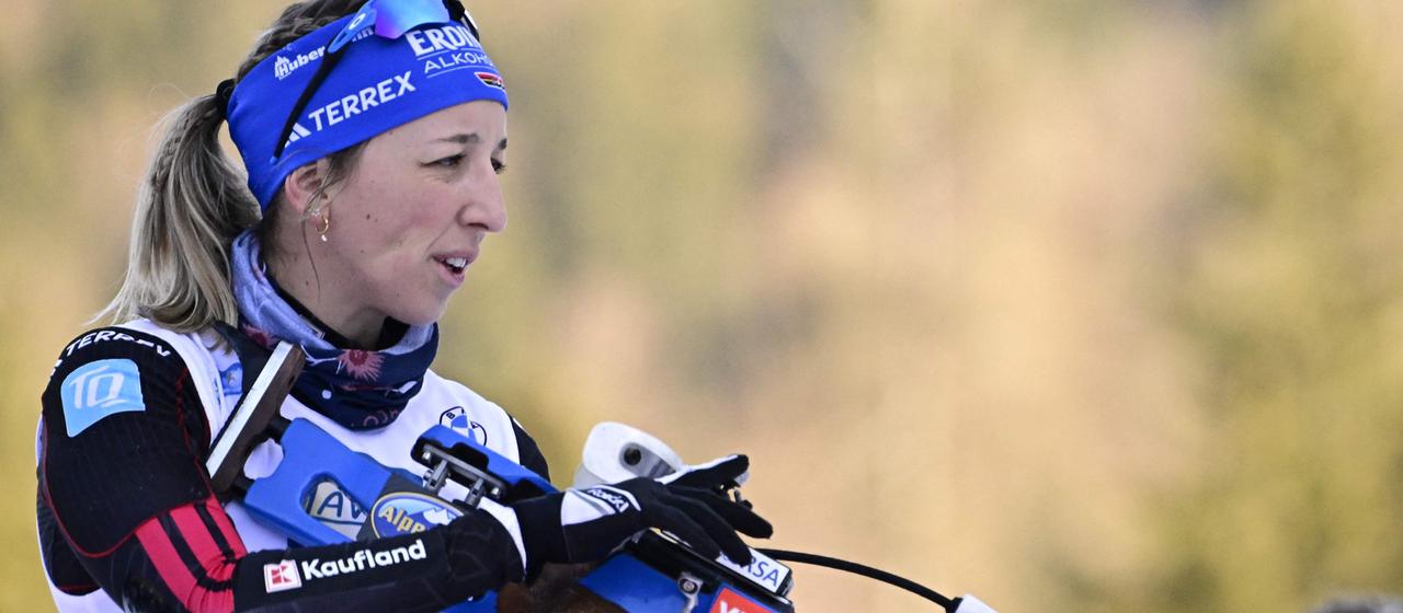 Franziska Preuß aus Deutschland in Ruhpolding.