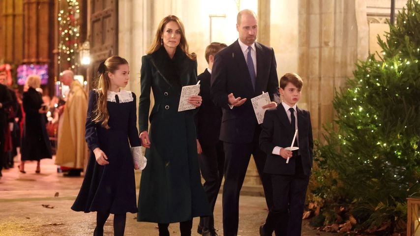 Prinz William, Prinzessin Kate und ihre Kinder beim Gottesdienst in der Westminster Abbey im Dezember 2025