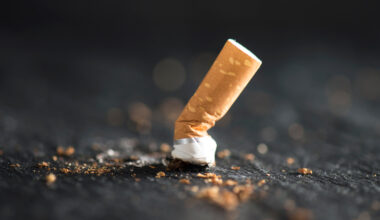 Foto einer ausgedrückten Zigarette