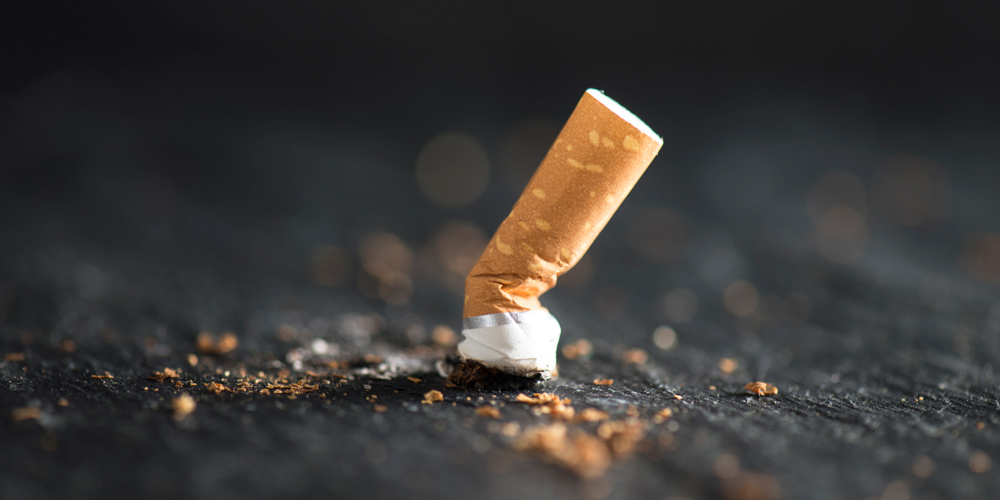 Foto einer ausgedrückten Zigarette