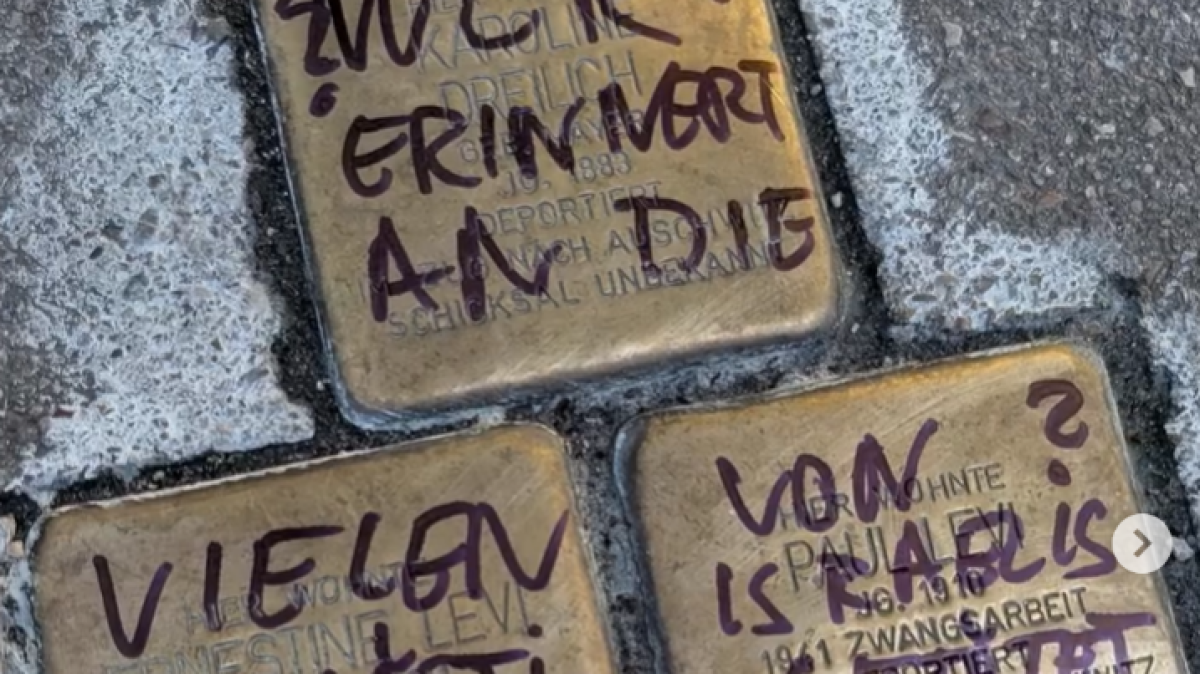 Antisemitische Tat an Weihnachten: Stolpersteine in Augsburg beschädigt
