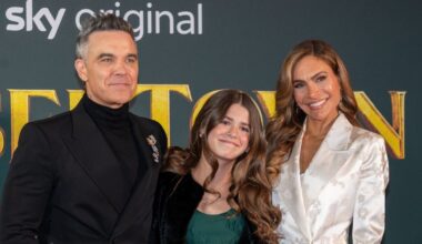 Robbie Williams und Ayda Field auf der ersten Premiere ihrer Tochter Teddy.