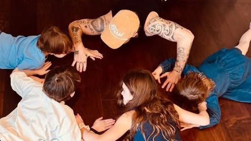 Robbie Williams und seine vier Kinder, April 2025