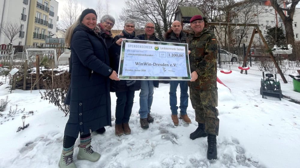 Bundeswehr unterstützt Verein WinWin in Dresden