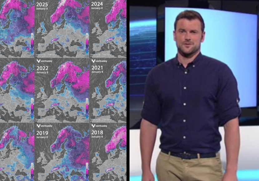 Schneedecke über Europa so groß wie seit Jahren nicht mehr