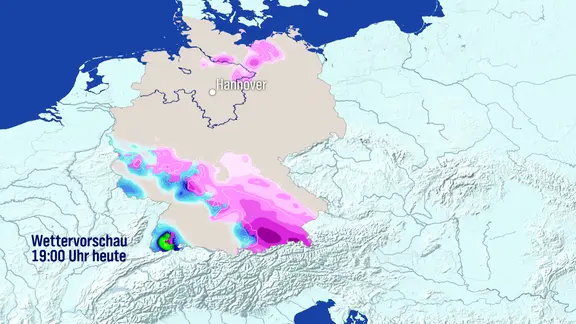 Die Schneevorschau vom 8. Januar bis zum 10.Januar 2025 | Screenshot NDR Die Schneevorschau vom 8. Januar bis zum 10.Januar 2025