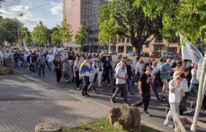 Schweigemarsch durch die Dortmunder Innenstadt.