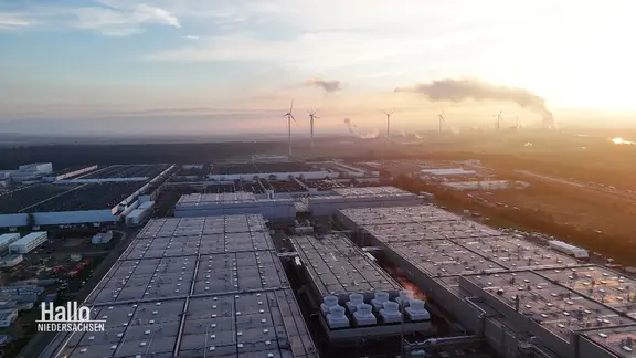 Luftbild der VW-Batteriezellfabrik in Salzgitter