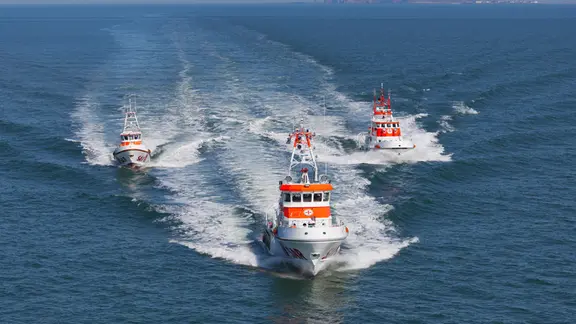 Seenotrettungskreuzer der Deutschen Gesellschaft zur Rettung Schiffbrüchiger, DGzRS.