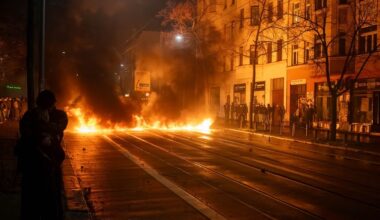 Schwerverletzter in Flöha und brennende Barrikaden in Leipzig und Dresden