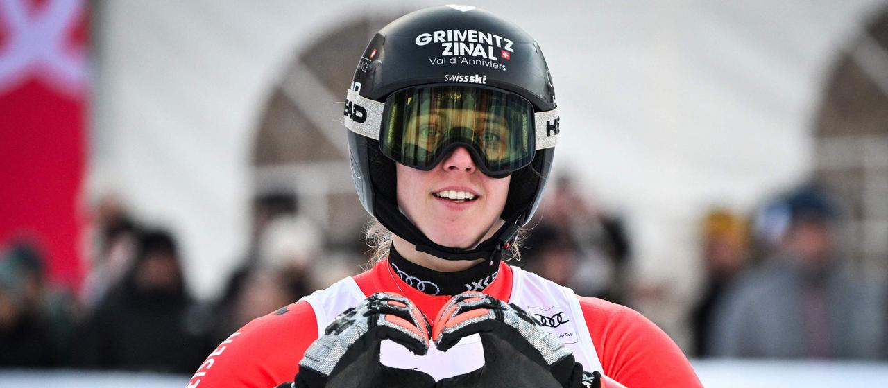 Camille Rast im Riesenslalom in kranjska Gora