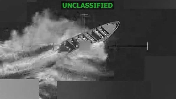 Standbild aus einem von der US-Armee veröffentlichten Video: Seit Monaten greifen die USA mutmaßliche Drogenboote an.