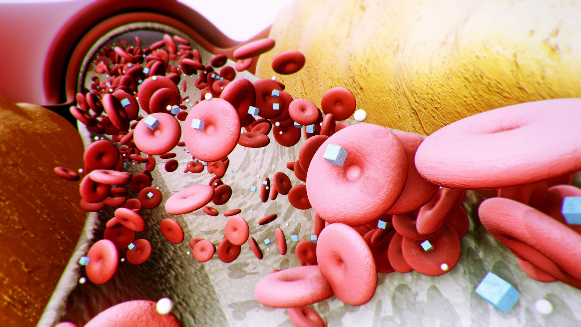 Stilisierte Darstellung von Zucker im Blut: Starke Blutzuckerspitzen nach dem Essen können womöglich Alzheimer begünstigen.