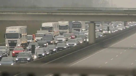 Stau auf der Autobahn.