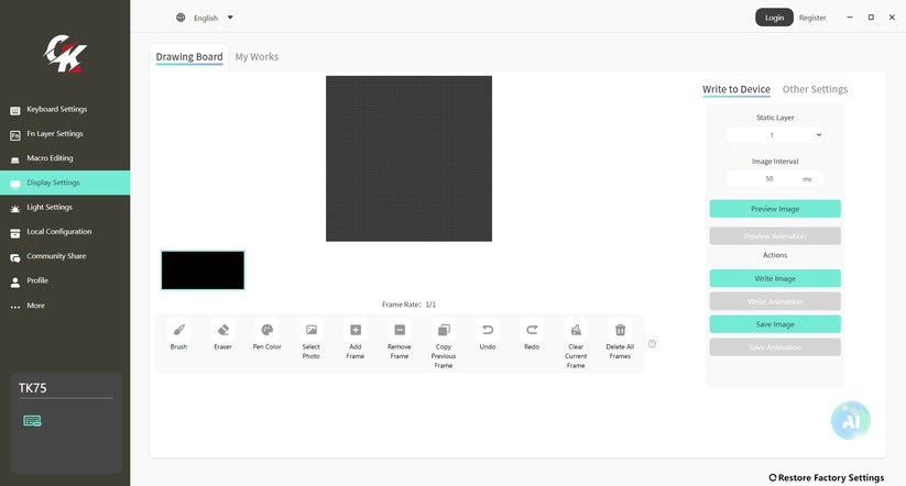 Gamakay TK75HE V2 - Bilder App 