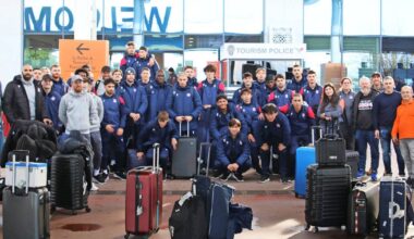 Nach der Ankunft gleich auf den Trainingsplatz