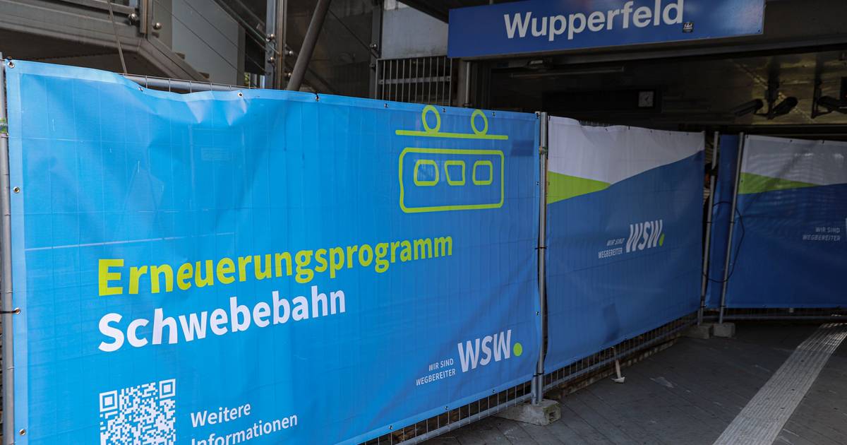 Bauarbeiten an Schwebebahn-Station Wupperfeld