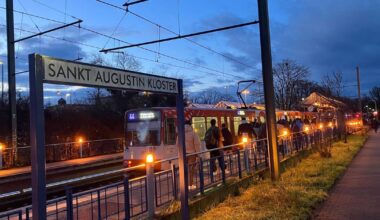 Brand unter Sitz in Bahn der Linie 66